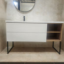 Rubi Haus 55 x 20 Bathroom Vanity and Countertop Sink Combo with Mirror Floormodel Clearance As Is (H22)-3