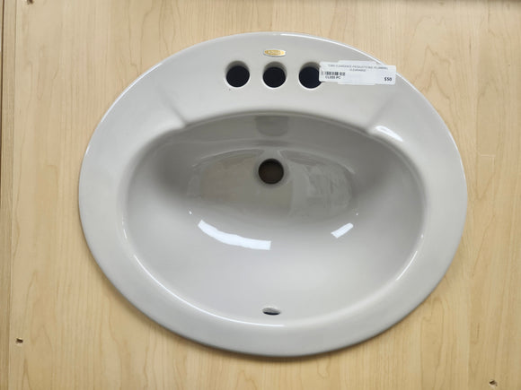 Kohler Pennington® 20-1/4" oval drop-in bathroom sink  K-2196-1-0 Floormodel Clearance as is