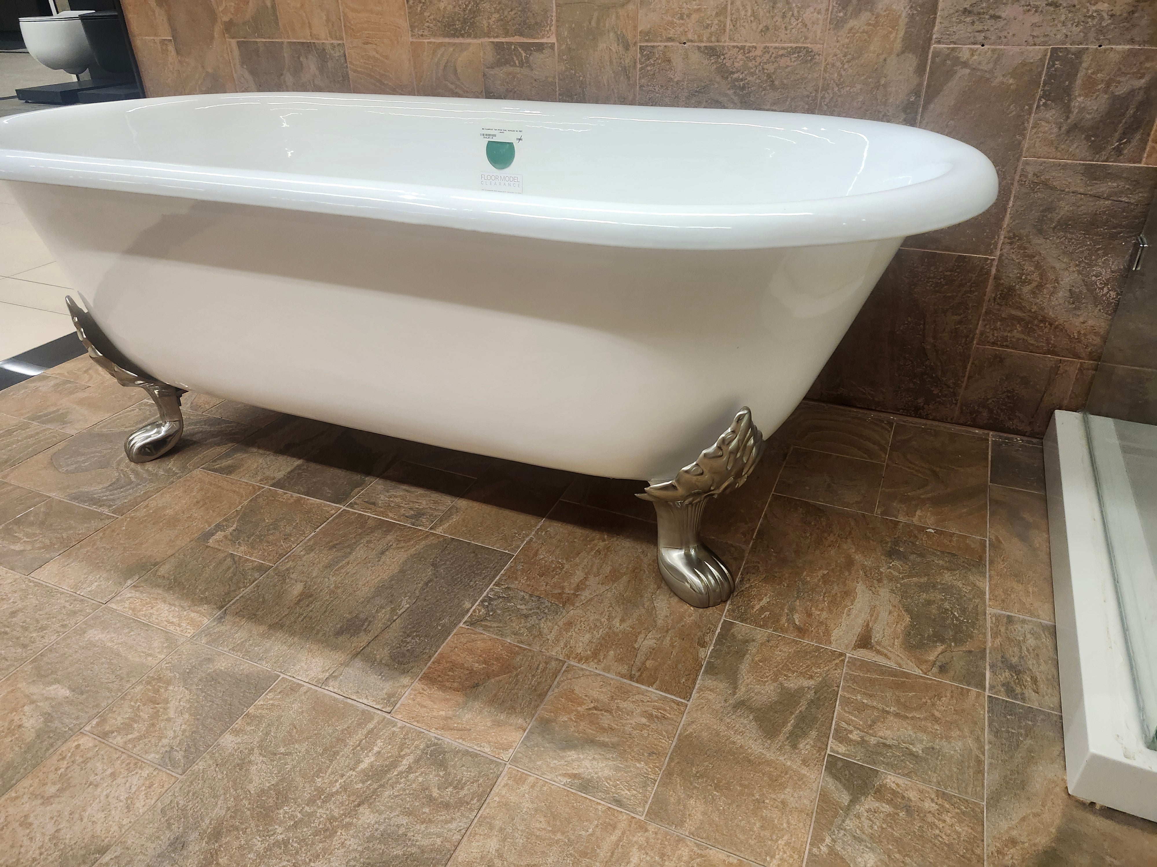 Clawfoot 67x30 Dual Freestanding Bathtub (No Feet) (as is)
