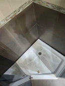 D&M Neo Angle Shower Door and Shower Base Combo (as is) k4-3