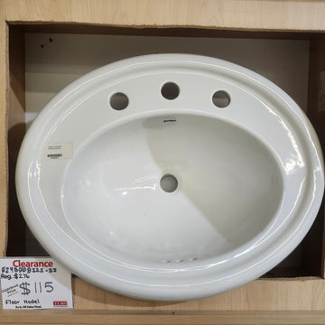 ~18 x ~22 Drop In White Bathroom Vanity Sink Floormodel as is M10 - 0