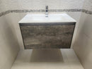 29" Espa Stone Grey Wall Vanity with Countertop Combo (as is)-1