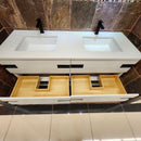 Vida Turin 61 Bathroom Vanity and Countertop Combo Black/White Floormodel Clearance H5-10