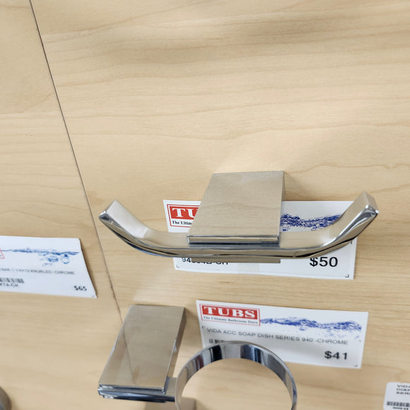 Vida 940 Series Double Robe Hook Bathroom Accessory Floormodel Sold As is