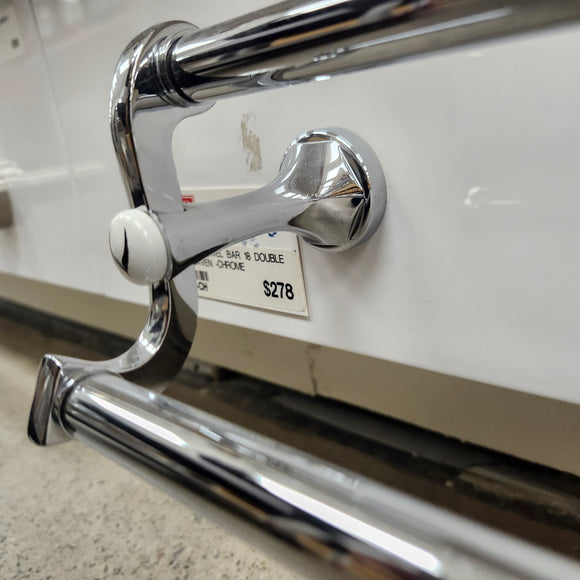 Rubinet Raven Chrome 18 Inch Towel Bar Floormodel Sold As Is