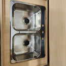 Vida Axes 31 x 20 3 Hole Kitchen Sink 2 Bowl Floormodel as is m10-1