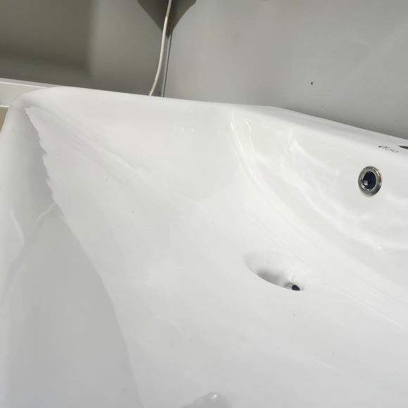 Vida Elda 29.5 x 17.9 Vanity Countertop Sink 1 Hole White Floormodel Clearance As Is i15