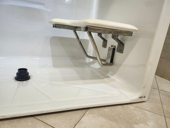 American Standard 1 pc 66 x 37 with seat (as is) walk in shower k6