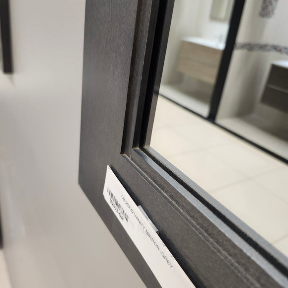 CB 20 x 32 Grey Vanity Mirror Sold as is Floormodel Clearance Isle next to G