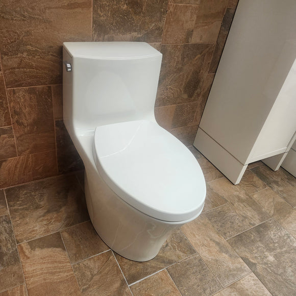 Kohler Veil 1pc Dual Flush Skirted White Toilet Floormodel Clearance as is M3 K1381