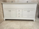 61" Riverfield White Vanity and Double Countertop Combo (as is) i13-2