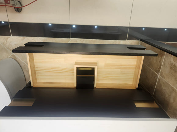 Vida Turin 37" Black/Gold Vanity with Countertop Combo (as is)