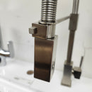 Franke Gneck Kitchen Faucet Floormount clearance Sold As Is Brush Nickel-20