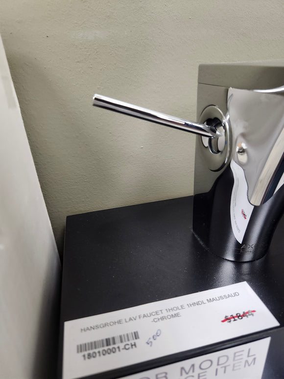 Hansgrohe Axor Series Bathroom Faucet 1 Hole Maussaud Chrome Floormodel Clearance as is
