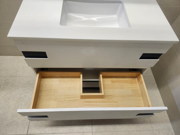 Vida Turin 37" White/Black Vanity with Countertop Combo (as is) m5 (Copy)