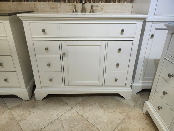 42" Fairmont Framingham Vanity and Countertop Combo with Mirror white k11