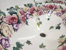 Kohler Artist Editions Drop In Bathroom Sink Flowers Peonies and Ivory Floormodel Clearance as is 25 1/4 x  17 x 9 1/4-6