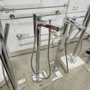 Aquabrass Roman Deck Tub Filler Metro Chrome With Hand Held Shower Head Floormodel Clearance As Is-1