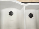 Diamond Silgranit 32" L x 21" W Double Basin Granite Undermount Kitchen Sink 400075 Floormount Clearance as is-4