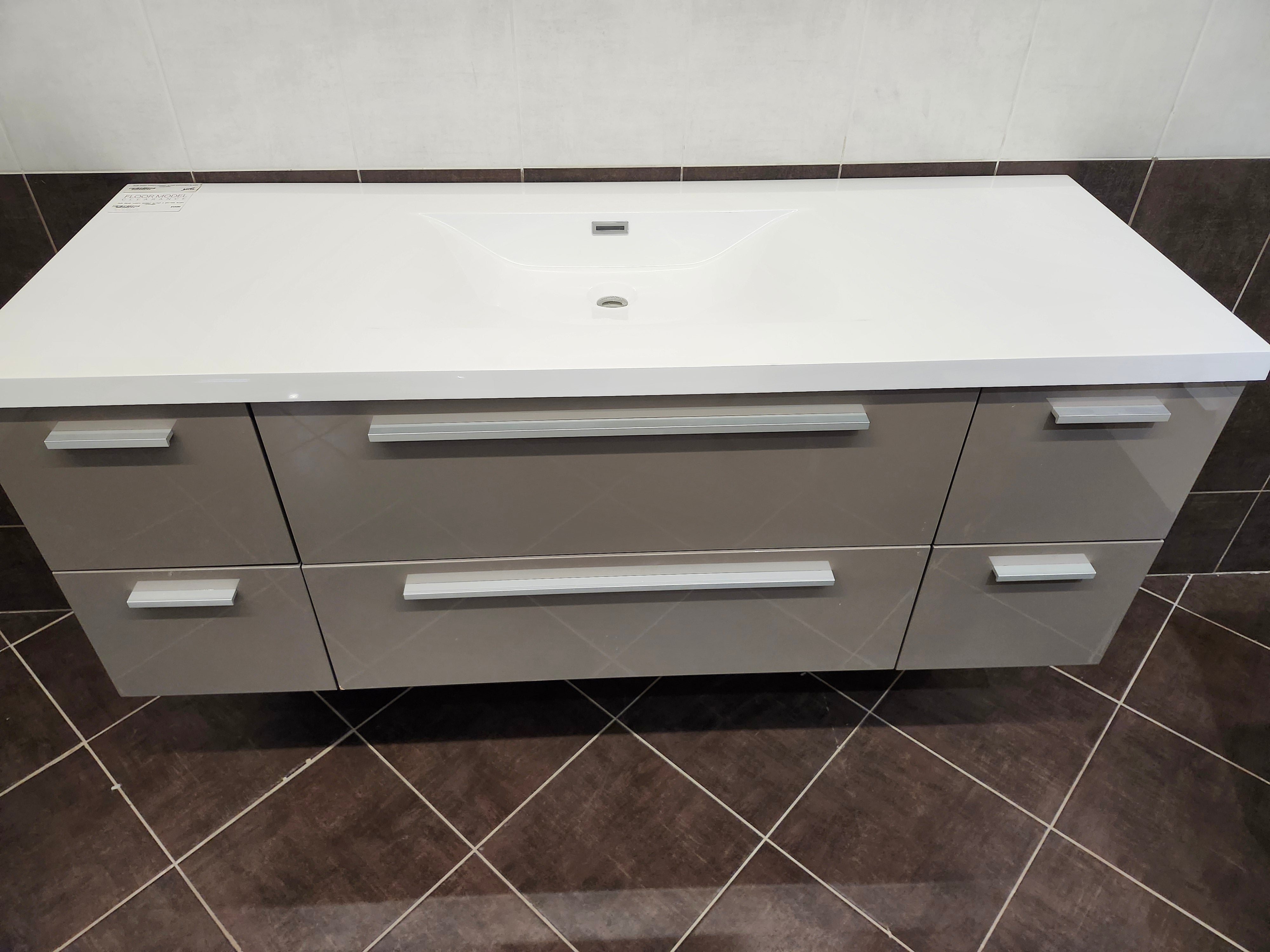55" Rubi Vanity & Countertop Combo (as is)