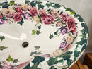 Kohler Artist Editions Drop In Bathroom Sink Flowers Peonies and Ivory Floormodel Clearance as is 25 1/4 x  17 x 9 1/4-4