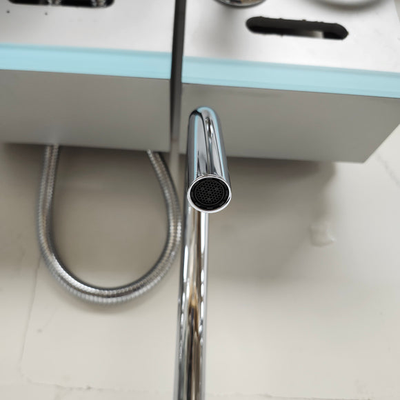 Single Hole Bathroom Faucet with Lever Handle Floormodel As Is