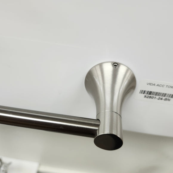 Vida 928 Series 24 Inch Towel Bar Bathroom Accessory Brushed Nickel Finish Floormodel Clearance As Is