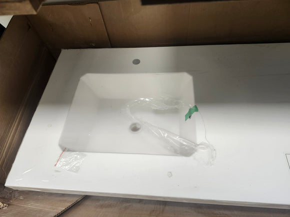 66 x 22 1/4 Double Sink Countertop for Bathroom Vanities White Floormodel Clearance As is