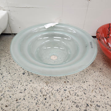 Tempered Glass Vessel Bathroom Sink clear Floormodel Clearance