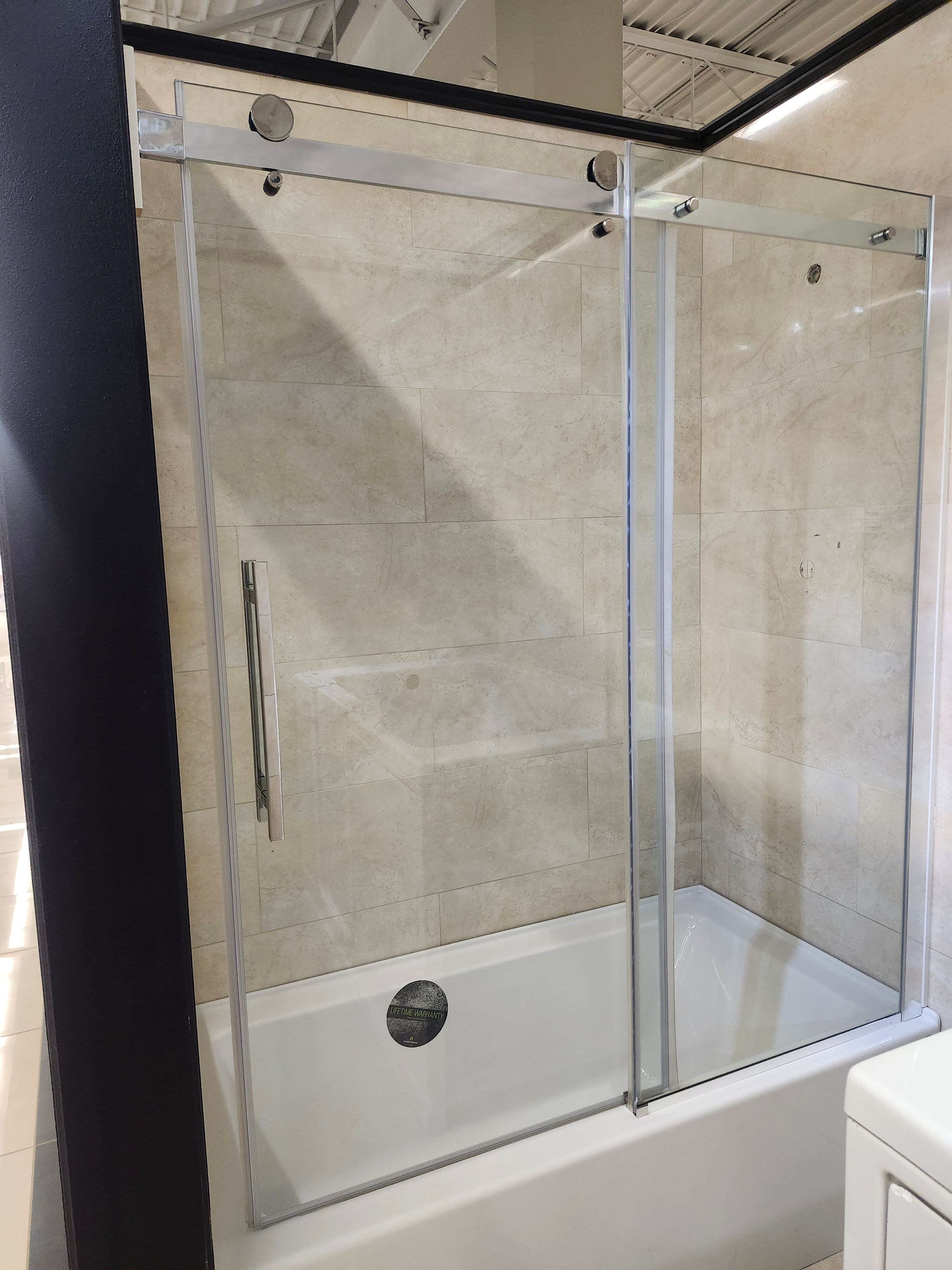 Fleurco Tub door and Hardware and 60x32 neptune bathtub (as is)