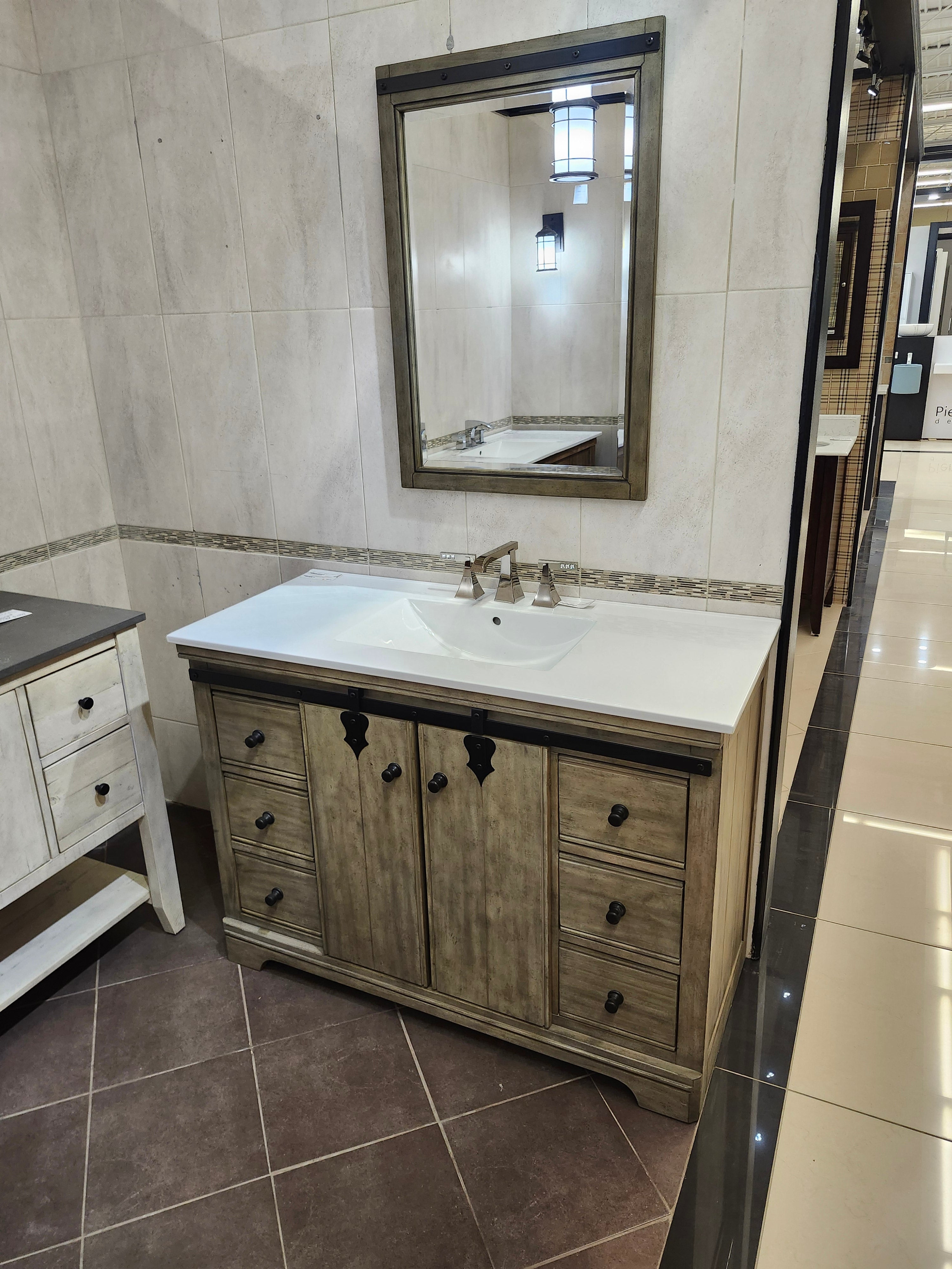 48" Fairmount Upton Vanity & Countertop Combo with Mirror (as is)