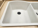 Diamond Silgranit 32" L x 21" W Double Basin Granite Undermount Kitchen Sink 400075 Floormount Clearance as is-3