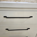 60" Aura Glossy White Plato Vanity with Double Countertop and Black Handles Combo Floormodel(as is) m9-8