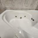 Sherlic Whirlpool System 60 x 60 Vaentino Built in Bathtub Brushed nickel Hardware Floormodel as is Clearance m8-5
