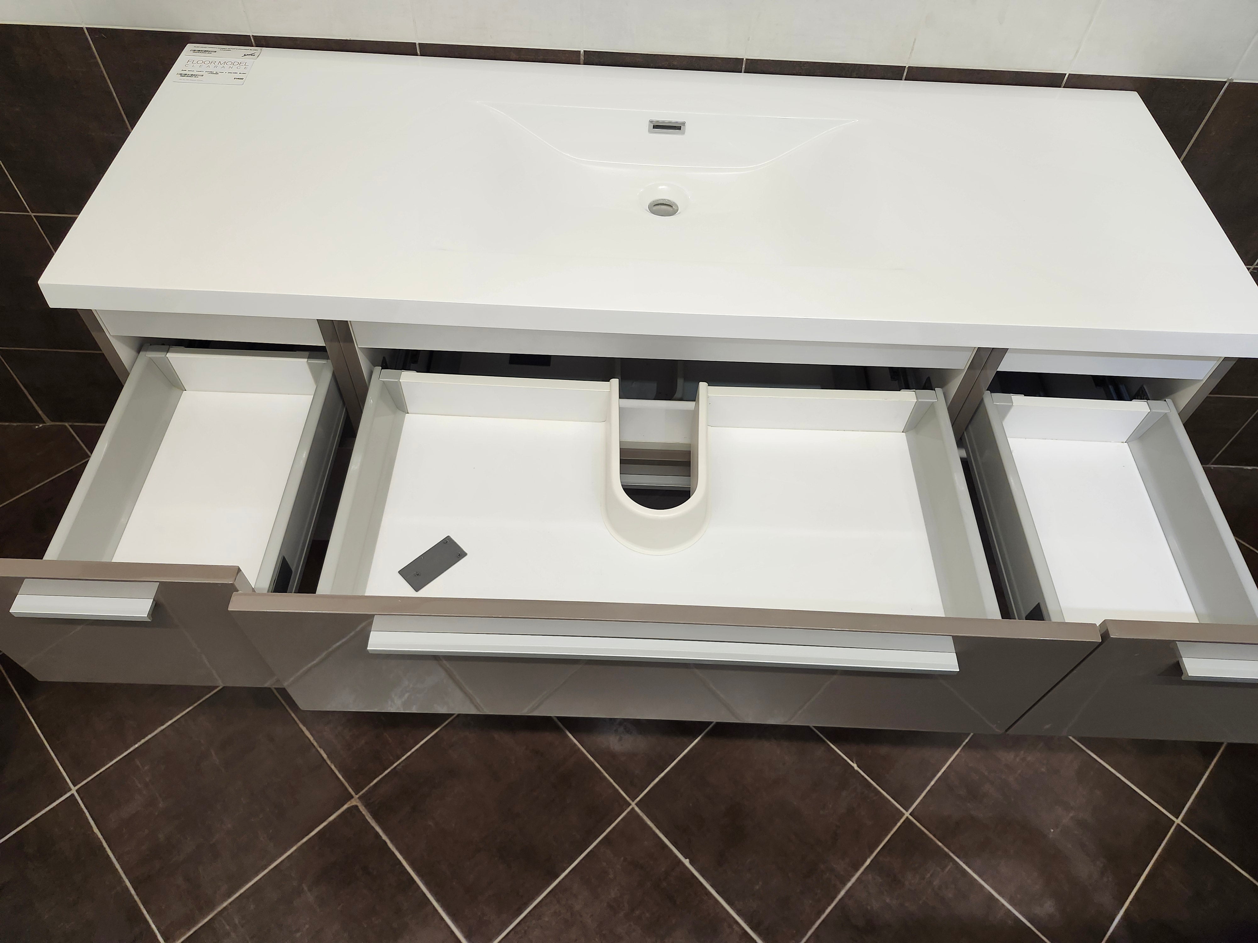 55" Rubi Vanity & Countertop Combo (as is)