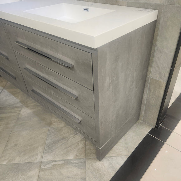 Aura Plato 72 x 21 Vanity and Countertop Sink Combo Floormodel Clearance As is m4