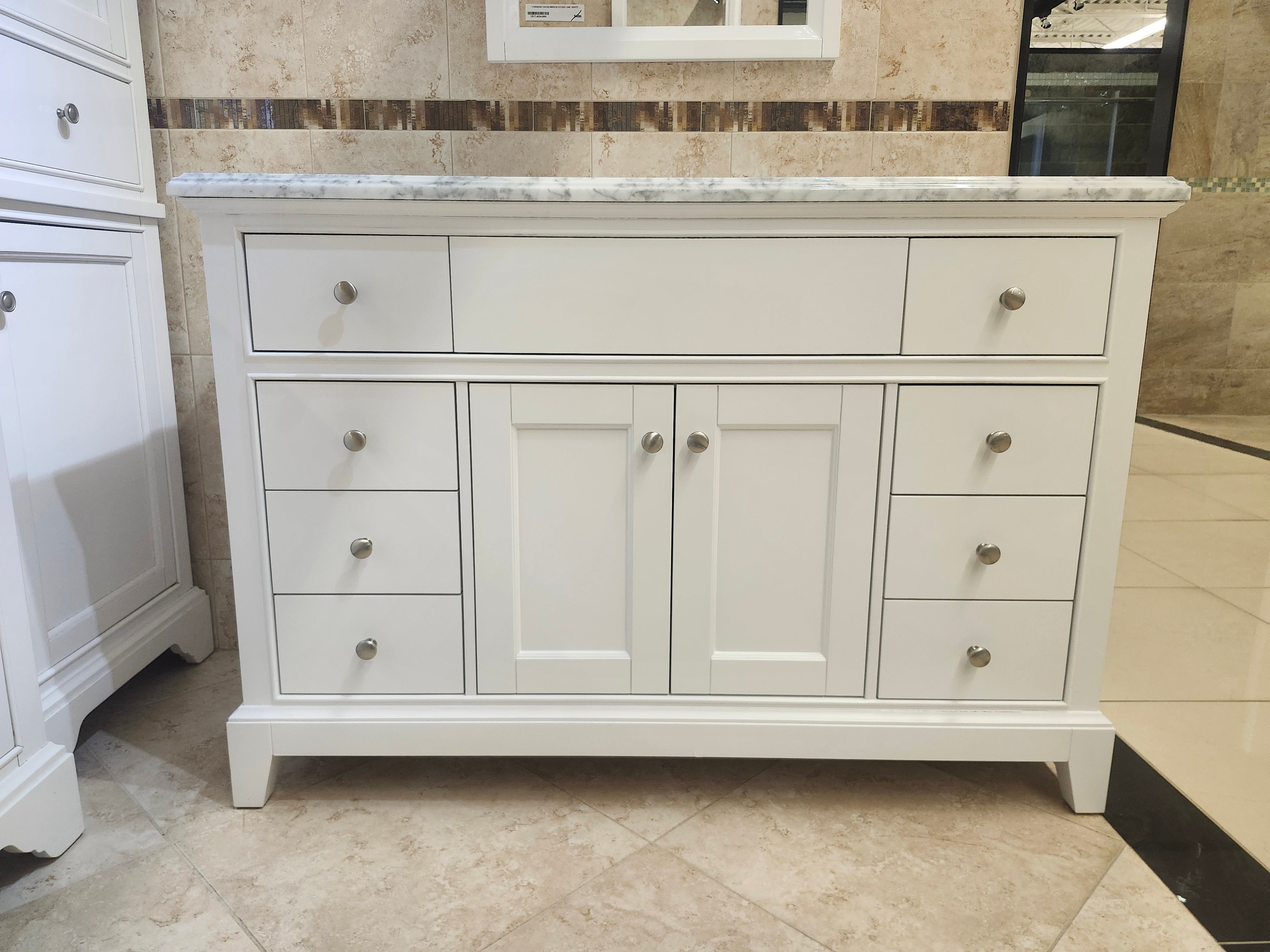 48" Vida Riverfield Vanity and Countertop Combo with Mirror (as is)