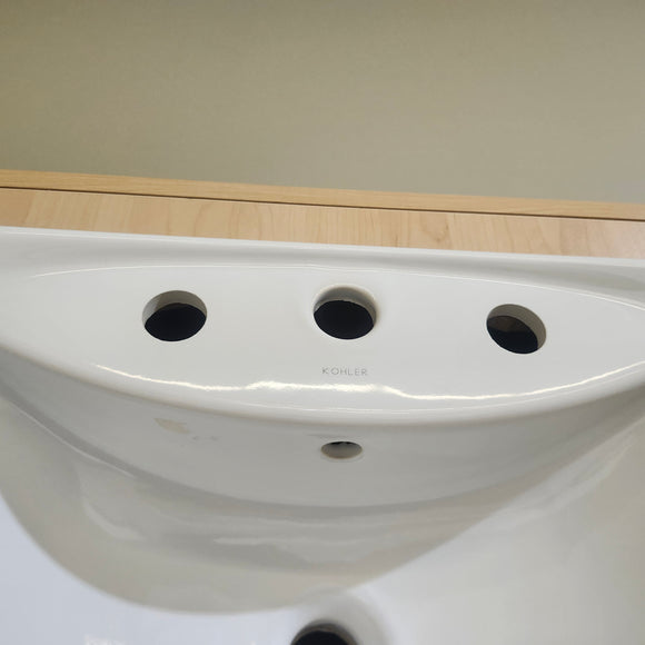 Kohler Escale 24 x 17 Drop In 8cc 3 Hole Bathroom Vanity Sink Floormodel As Is M10