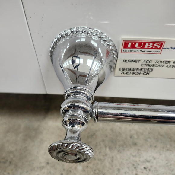 Rubinet Etruscan 24 Inch Towel Bar Bathroom Accessory Sold As Is Floormodel Clearance
