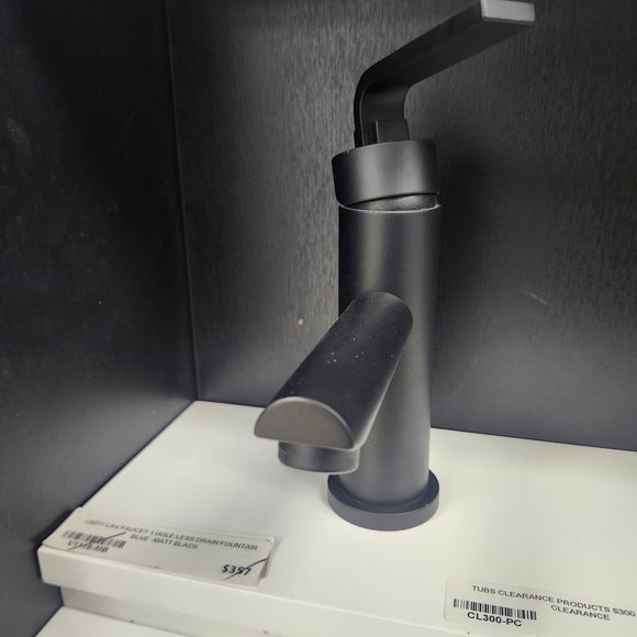 Unity Fountain Blue Single Hole Matte Black Faucet Floormodel Clearance Sold as is (153)
