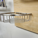 BDI Exposed Accessories Corner Shelf Brushed Nickel Floormodel As Is-3