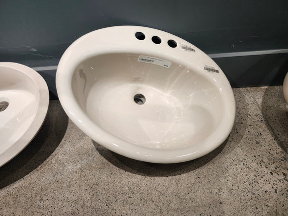 Kohler 19 x 16 Drop in sink 3 Hole Farmigton Floormodel Clearance Bathroom Sink