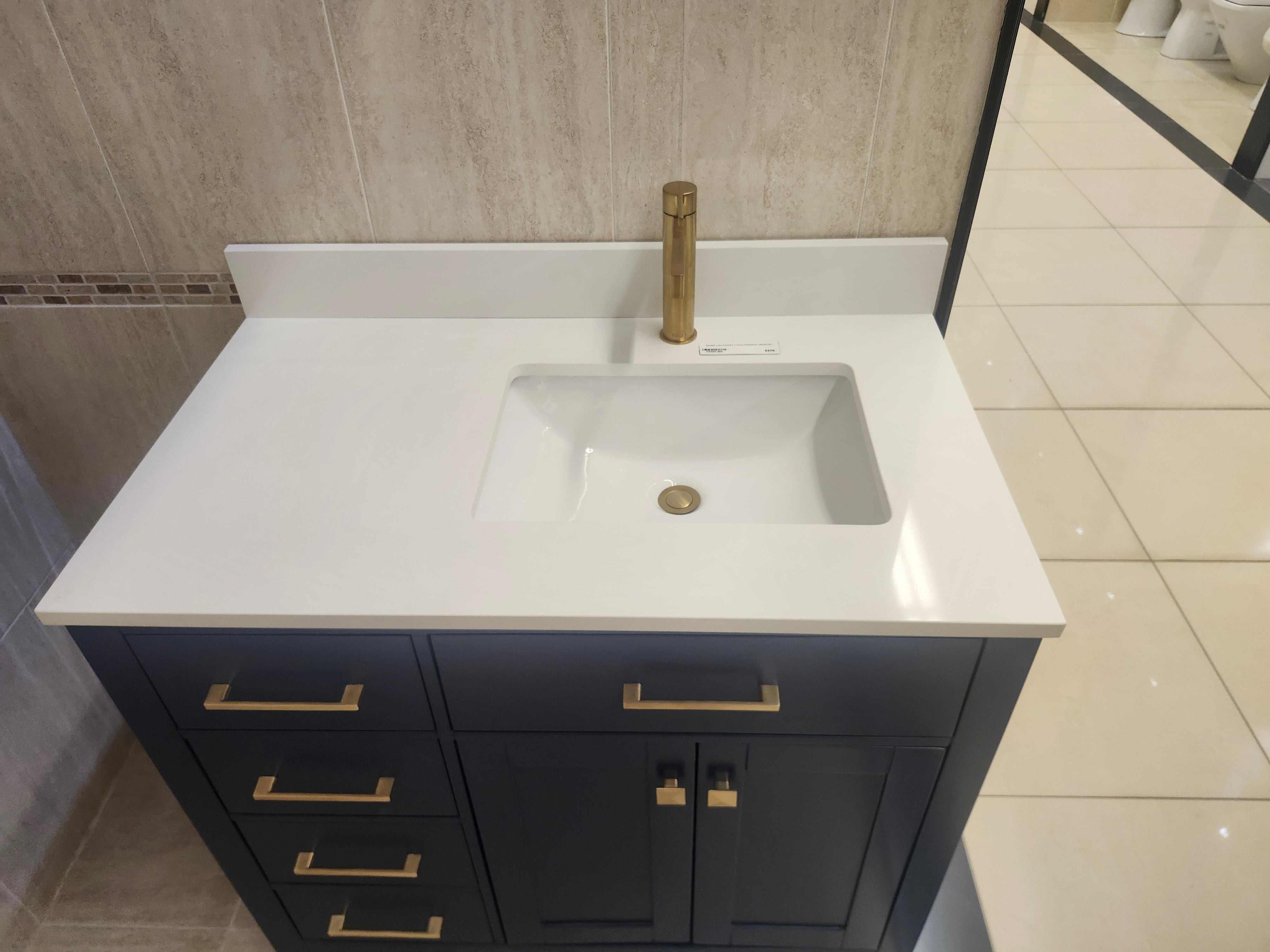 36" Laurel Navy Vanity and Countertop Combo (as is)