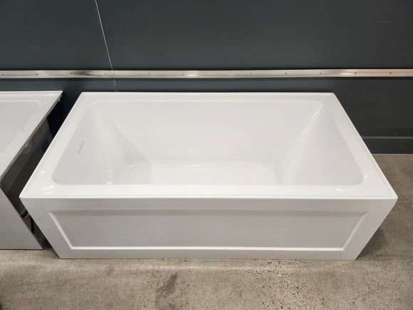 Aura Alcove Tub with Skirt Floormodel Clearance with Skirt Left Hand Drin As is 60 x 32 forma