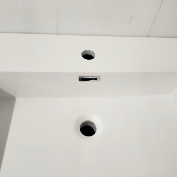 Vida Deco York 71 x 21 Vanity and Aura Countertop Sink Combo No handles Floormount Clearance as is L1