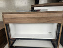 Vida Walnut 31" Makeup Desk and Vanity Mirror Combo Floormodel Clearance wallhung-3