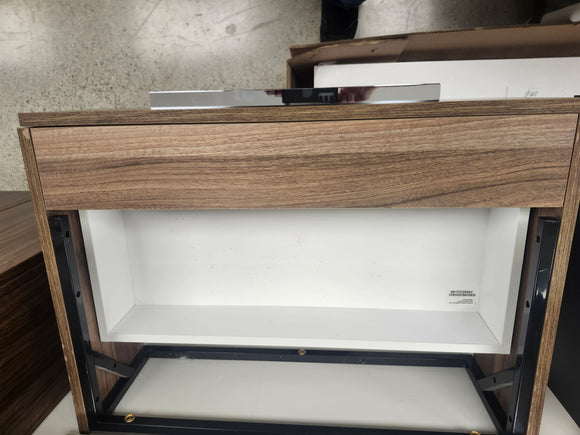 Vida Walnut 31" Makeup Desk and Vanity Mirror Combo Floormodel Clearance wallhung