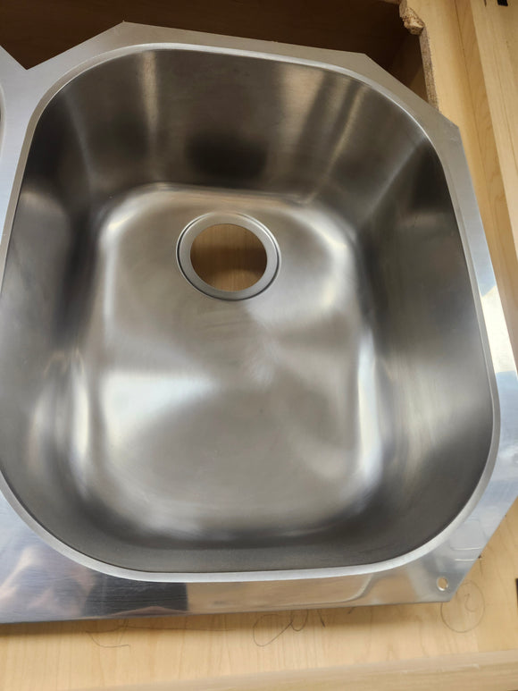 Franke Compact Series CPX120 29 Inch Undermount Double Bowl Stainless Steel Sink with 18-Gauge and Polished Finish Kitchen Sink Floormodel Clearance As is