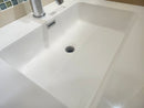 23" Moda White Wall Vanity with Countertop Combo (as is)-4