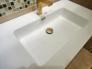 35" Moda White Wall Vanity with Countertop Combo (as is)-4